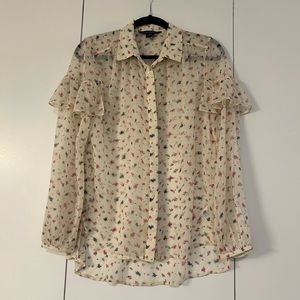 French Connection, floral blouse, size 2